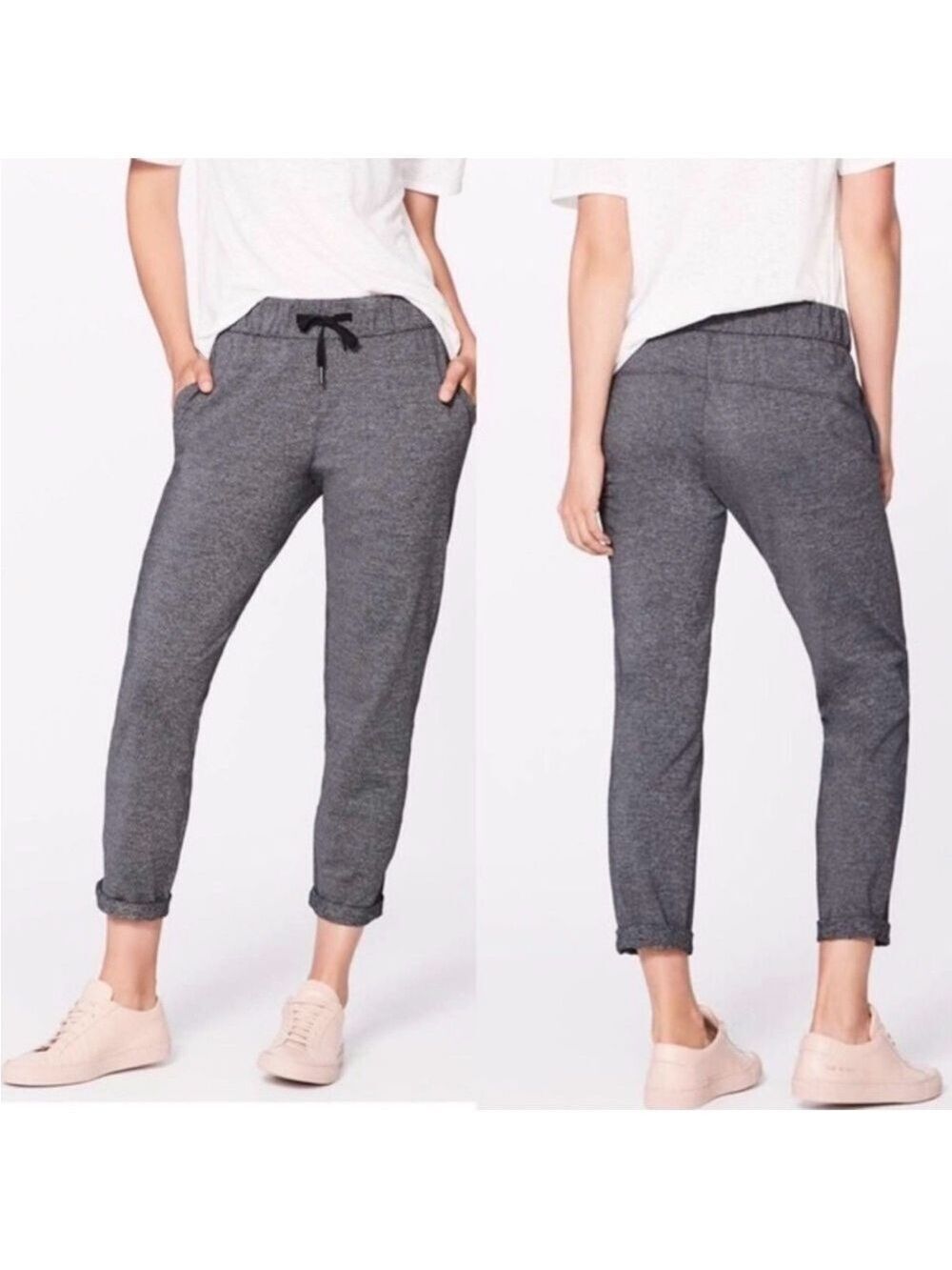 Lululemon On The Fly Pant 28" Heathered Grey Size 8